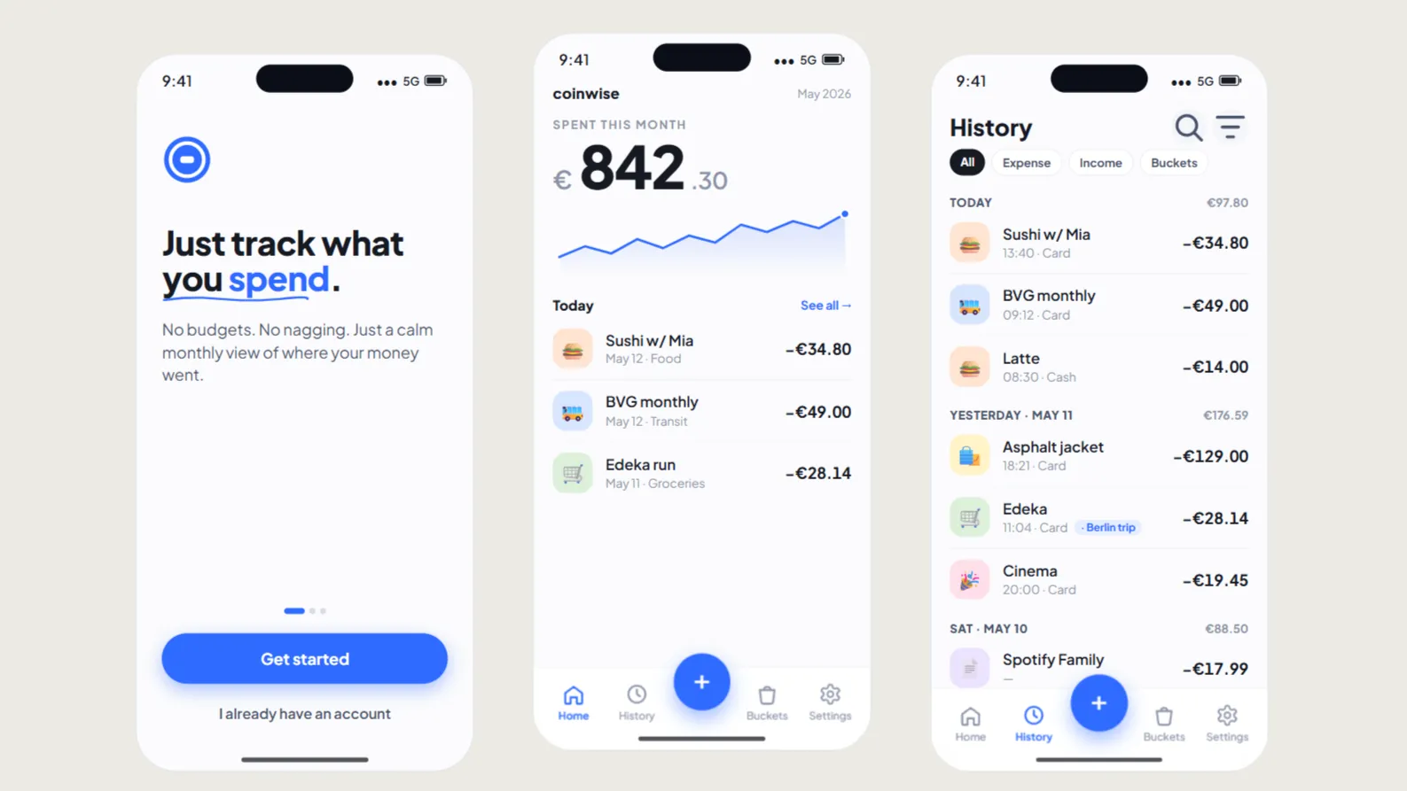 Coinwise home screen preview